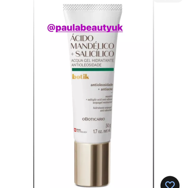 Botik Acqua Gel Hidratante Antioleosidade Ácido Mandélico + Salicílico 50g