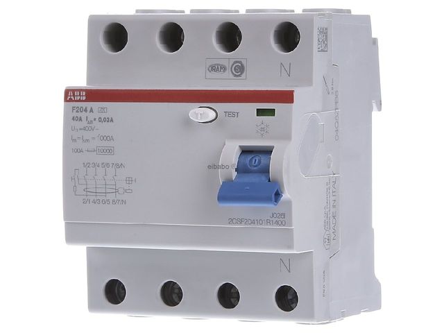 Aardlekschakelaar ABB 4-P FH 204 A 63/0,03