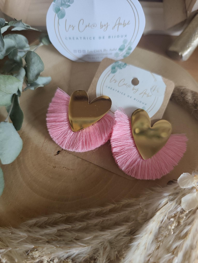 BO BOHEME COEUR GOLD / POMPONS ROSE 0001225