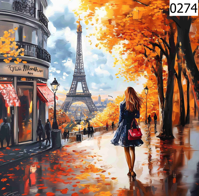 Panneau PARIS 1  en Polyester - 40x40cm
