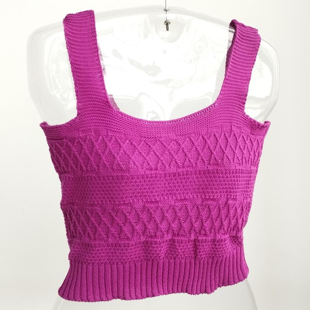 Cropped Tricot Vinho 