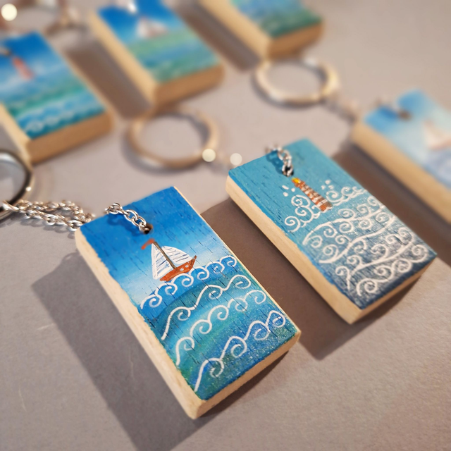 Portachiavi dipinti a mano