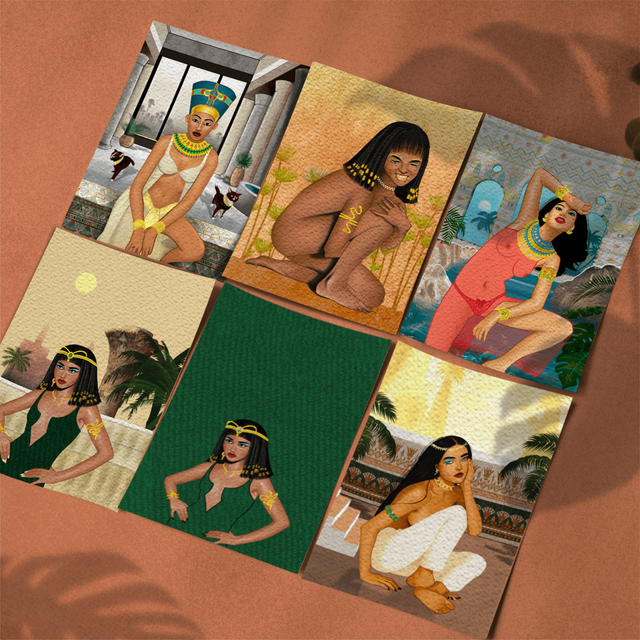 Lot de 6 cartes postales - Eclats du Nil