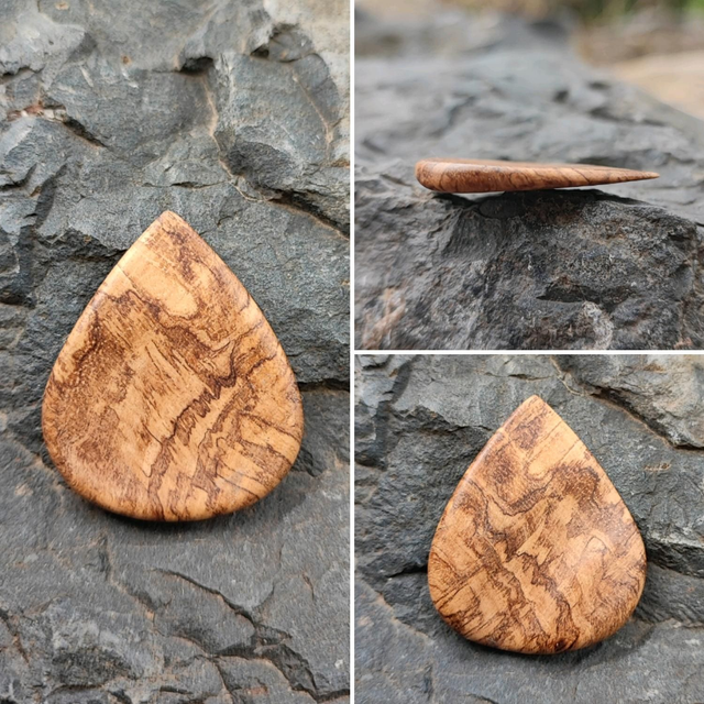 Médiator en Bois de Loupe de Frêne Olivier