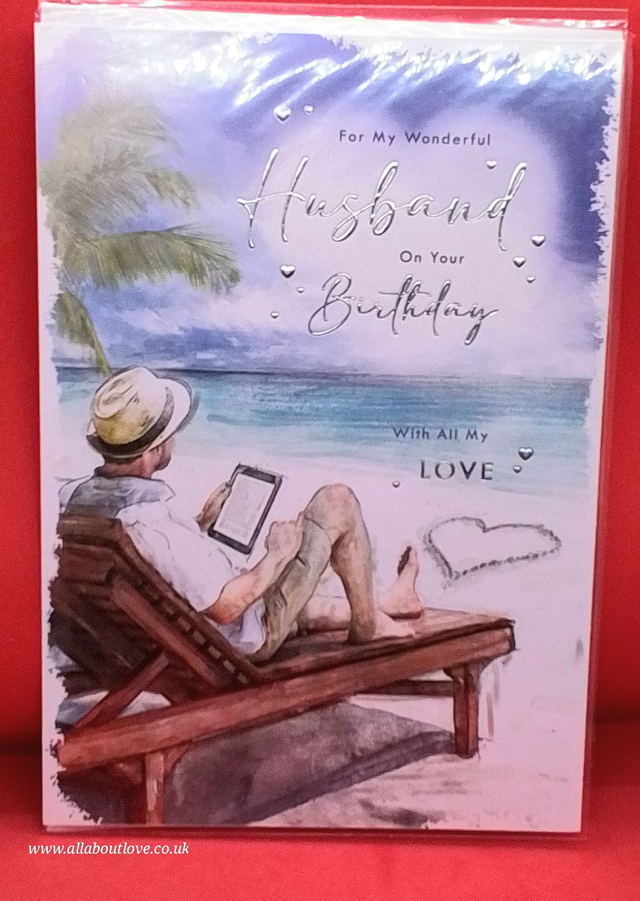 Husband Birthday Card Stunning Design with Love 