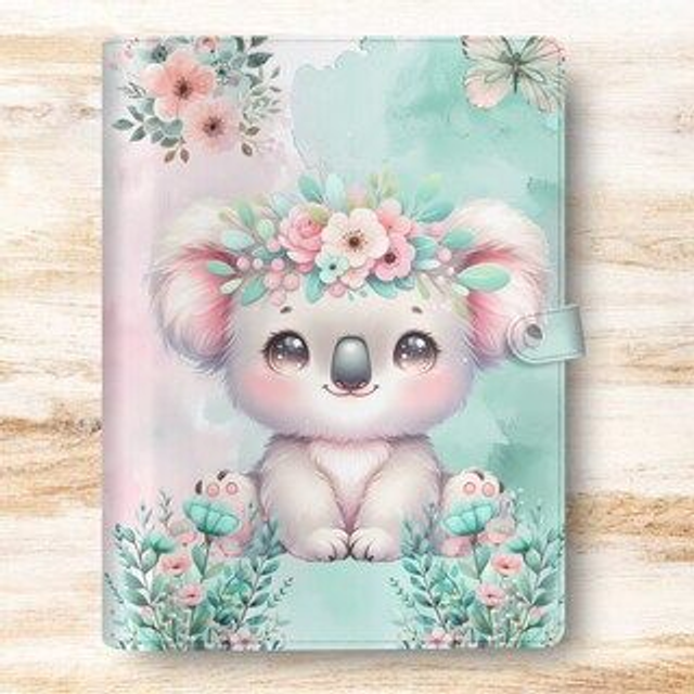 Carnet de santé koala fleurie
