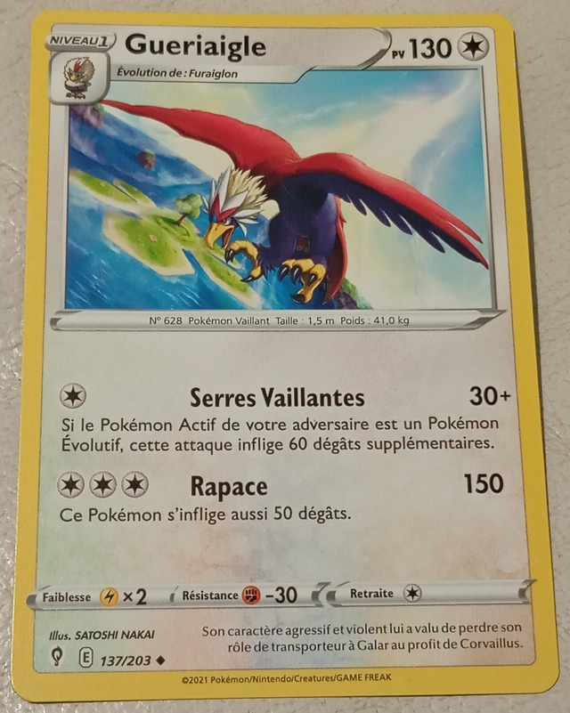 Carte pokémon Gueriaigle 