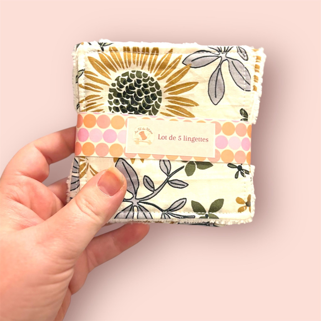 Lingettes Sunflowers - lot de 5