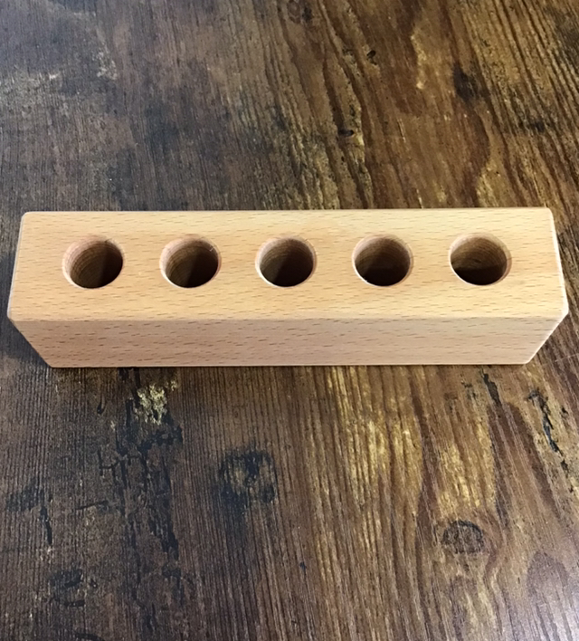 Aufsteller Modell Buche für 5 Phiolen von Salzwerk