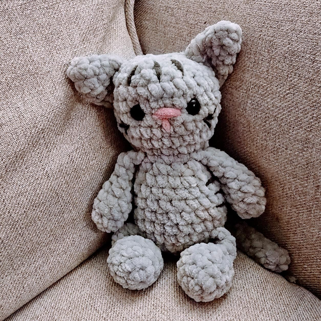 Whiskers the Cat Handmade Crochet Cat – Soft Plush Nursery Toy