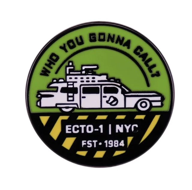 "WHO YA GONNA CALL" Pin Badge