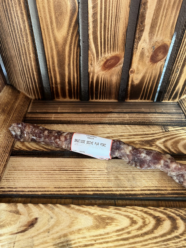 Saucisse sèche pur porc: 400g 