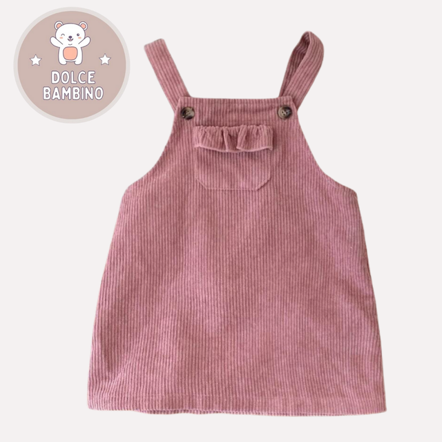 Vestido de peto de pana