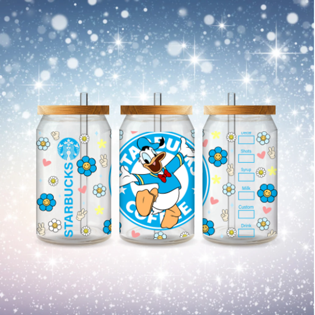 Verre canette givré Starbuck Donald 
