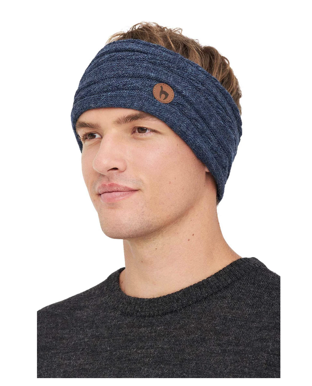 SUAVE Alpakastirnband – Blau
