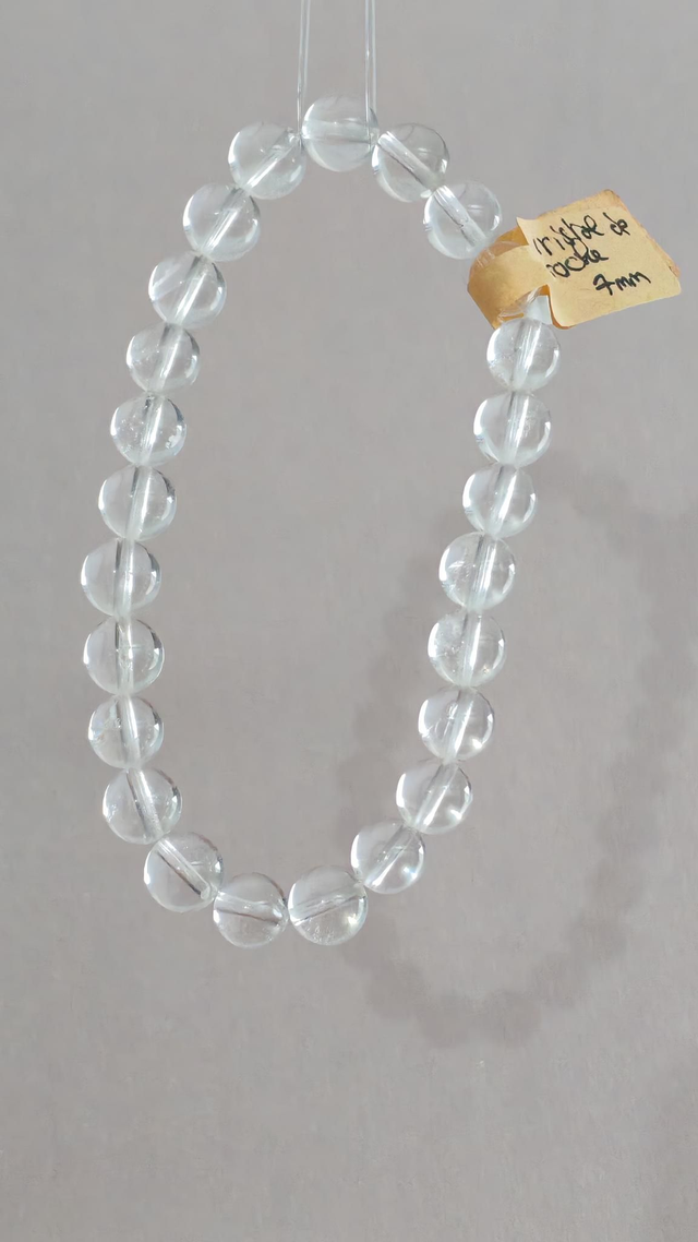 Bracelet cristal de roche 7 mm qualité 7A