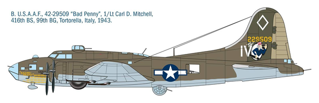 B-17F Flying Fortress Italeri 1487 1/72