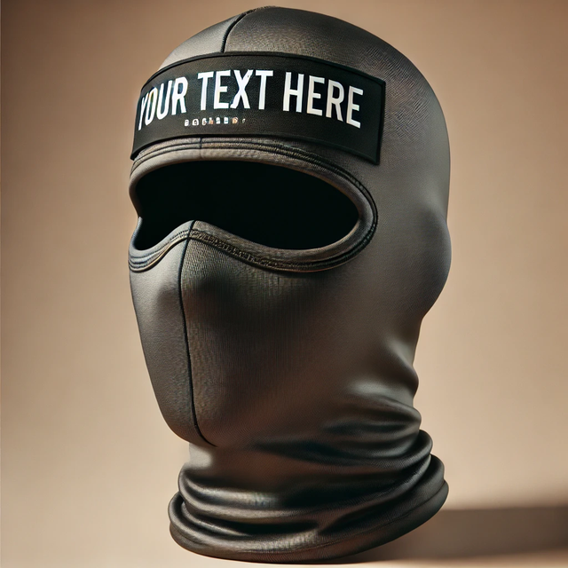 Customised motorbike face covering with your text