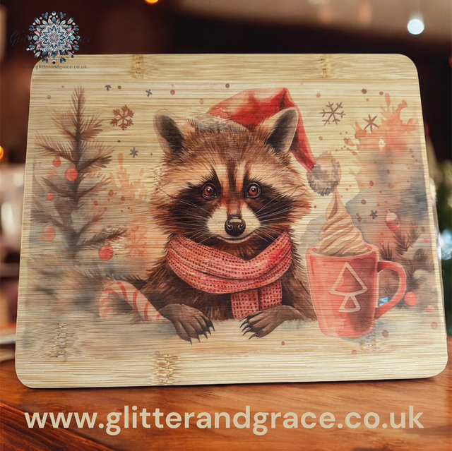 Custom full colour bamboo chopping board