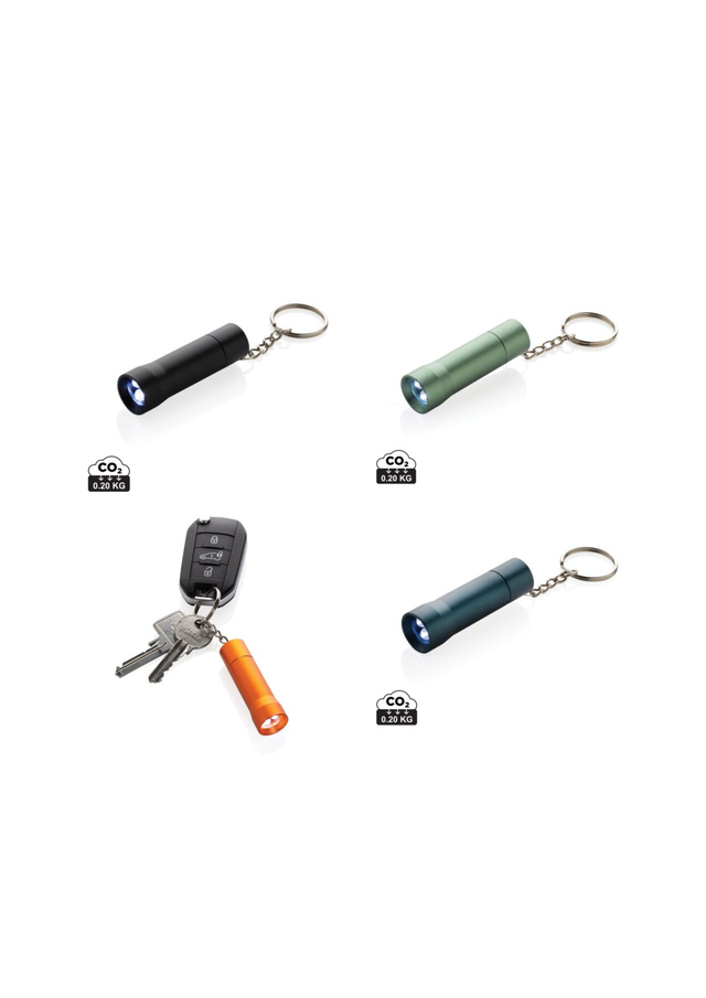 Flash RCS recycled aluminium keychain torch