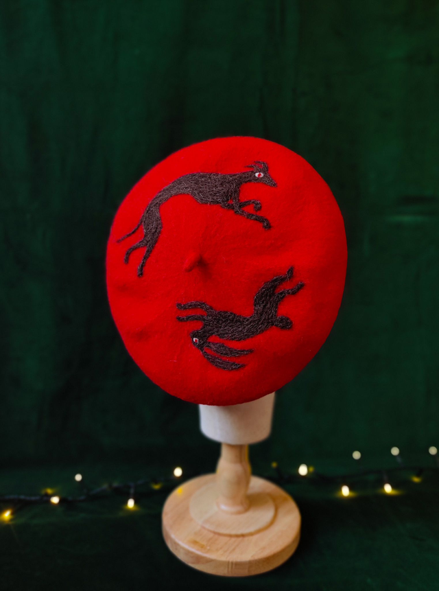 Hare and Hound // Upcycled Beret