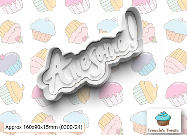 Awesome Fondant/cookie stamp with cutter 