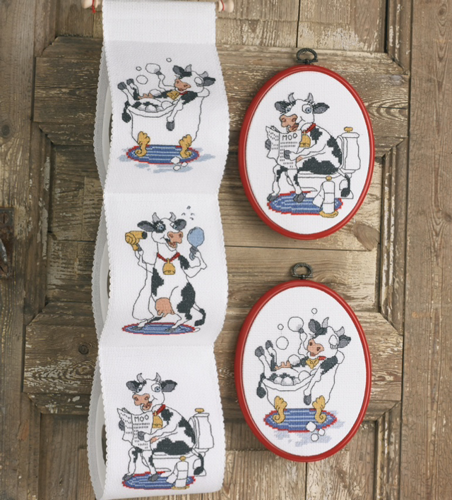 Happy Cow Day Toilet Roll Holder by Permin of Copenhagen