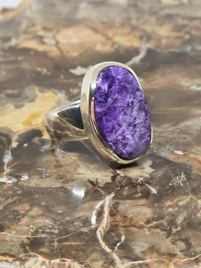 Bague Argent 925 et Charoïte