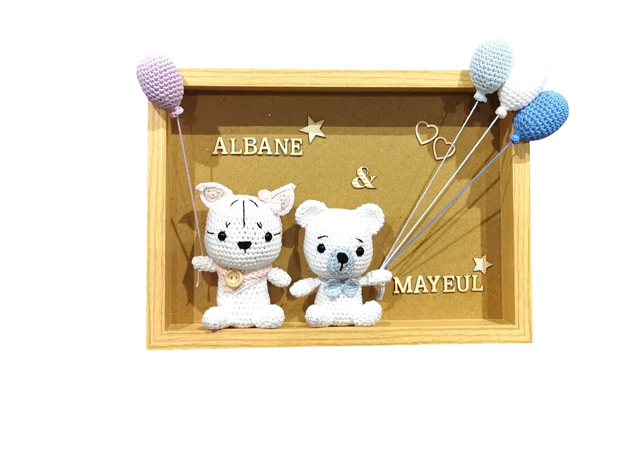 Cadre personnalisé &quot;Mayeul &amp; Albane&quot;