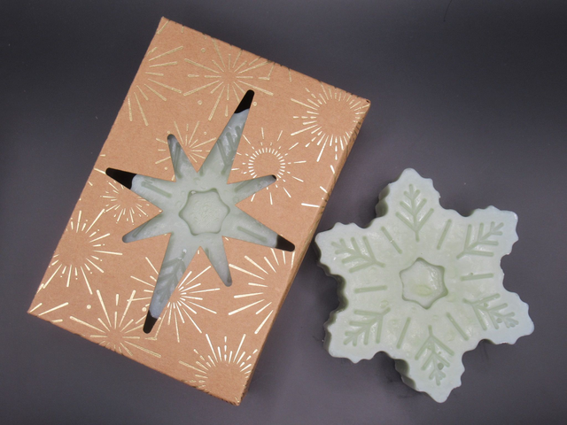 Coffret 1 savon de Noël forme "Flocon"