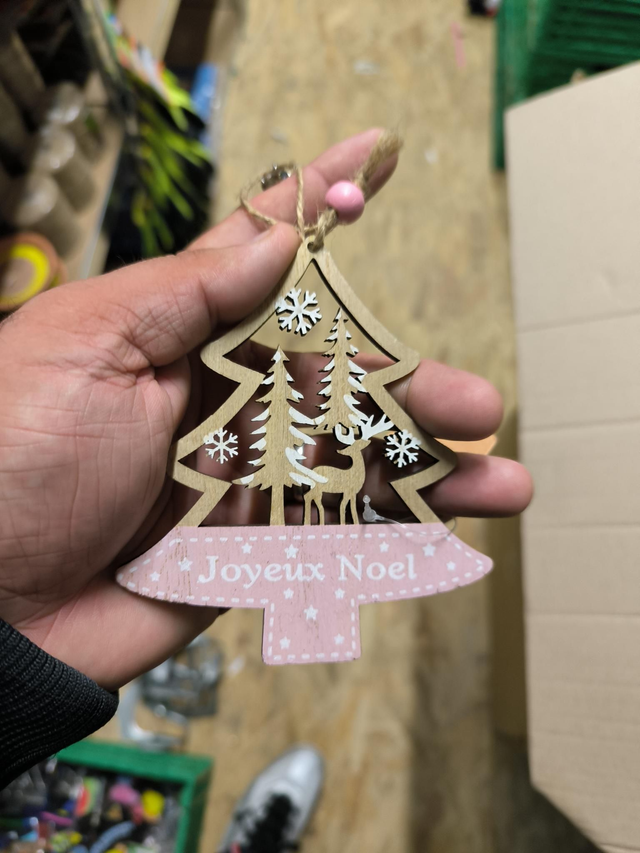 DECORATION BOIS SAPIN A SUSPENDRE 