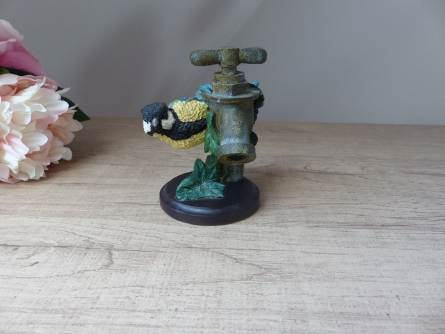 The Country Bird Collection - la Mésange Charbonnière - Oiseau en résine Peint à la Main