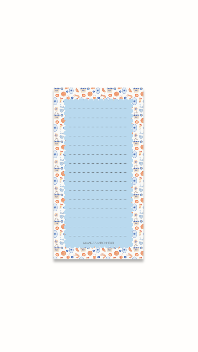 Bloc-notes mini – Motifs estivaux à l’aquarelle
