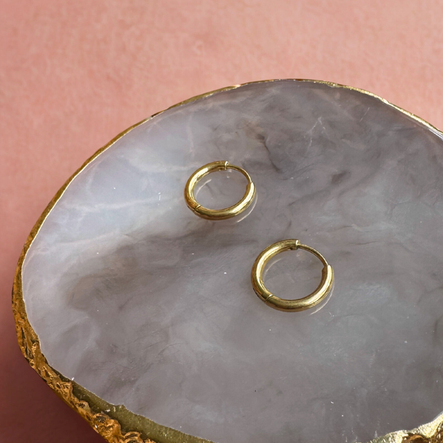 Créoles dorées - Rondes 14 mm