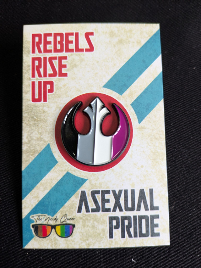 Star Wars Rebel Alliance Inspired Asexual Pride Soft Enamel Pin Badge