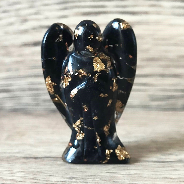Ange orgonite tourmaline noire