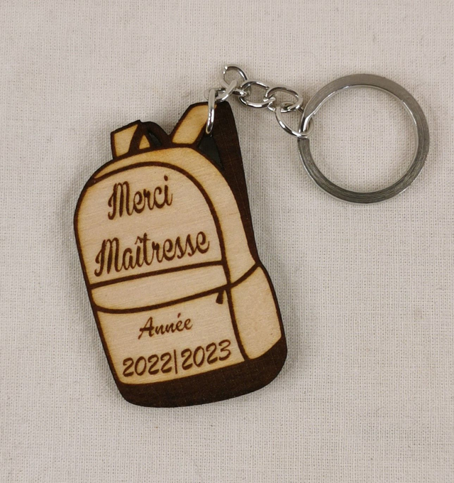 Porte-clé sac à dos personnalisable