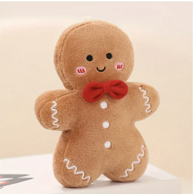 Adorable jouet en peluche chien ou chat  en pain d'épice