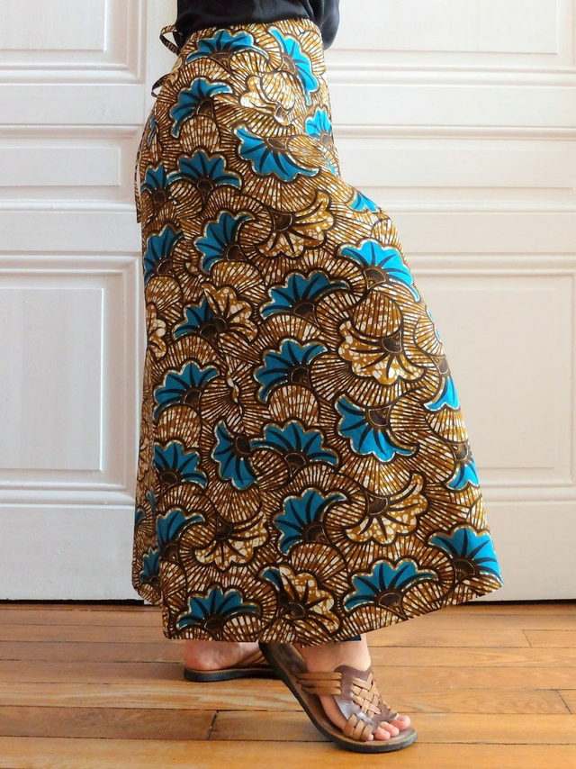 Pantalon portefeuille FOUTA | coton wax | imprimé BUNT BU SUUF