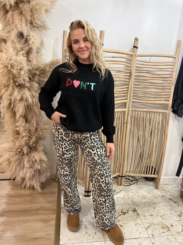 DON'T FUCK WITH MY FEELINGS SWEATER  BLACK ONE SIZE