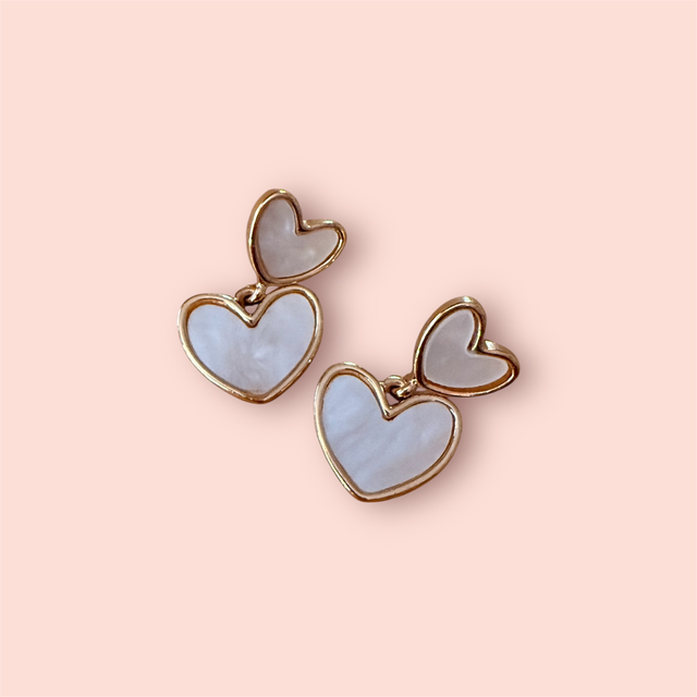 LS Pearly Heart Earrings