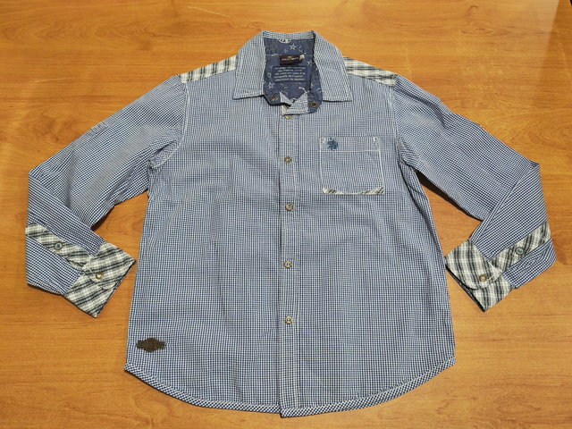Chemise à carreaux bleu en 8 ans