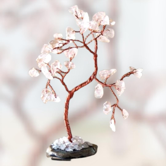 Arbre "Cristal de roche" sur agate