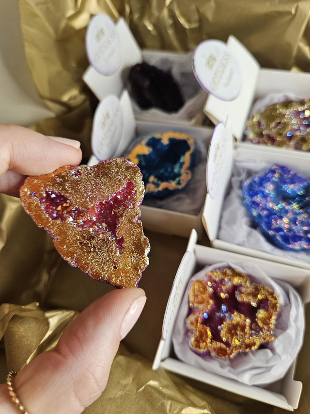 Goddess Rainbow Aura Geodes