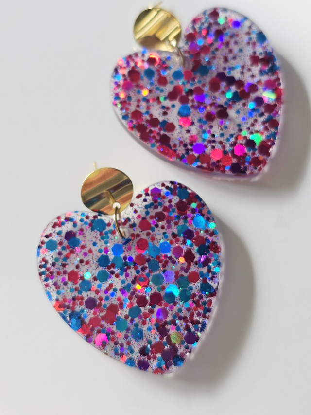 KISS'KISS fiesta ! paillettes bleues, mauves & fushias 