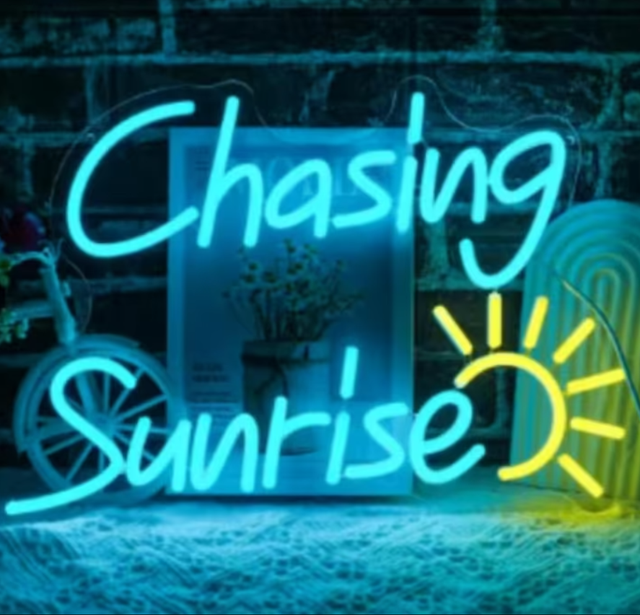 LED lamp neon stijl Chasing Sunrise (35x25cm)