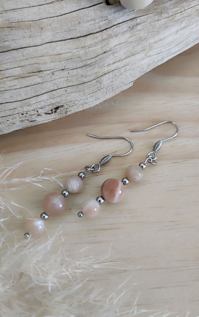 Boucles d'oreilles Pierre de soleil