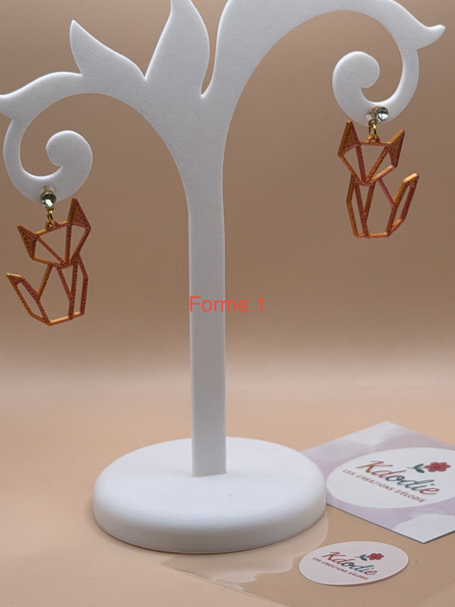 Boucles d'oreilles Renard - Attaches Fantaisies