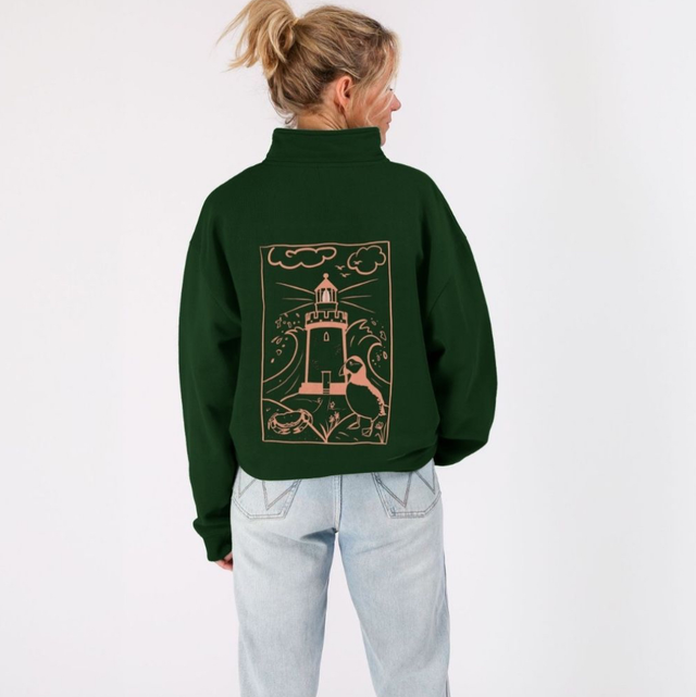 Lighthouse 1/4 Zip Christmas Sweater
