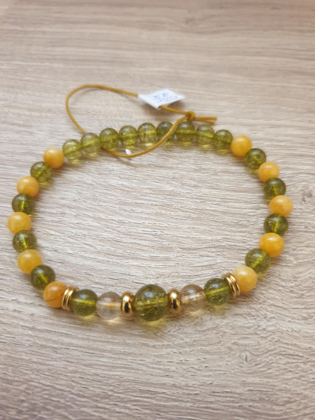 Olivine citrine et jade cire d abeille
